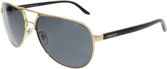 Versace Men 1134198002 GoldGrey Sunglasses 60mm