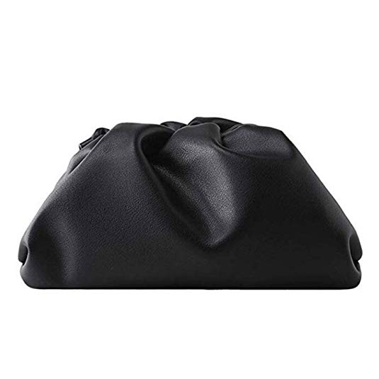NIUEIMEE ZHOU Women Dumpling Messenger Bag Cloud Soft Leather Clutch Bag Handbag Crossbody Shoulder Bag