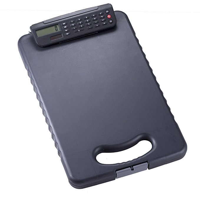 Officemate Tablet Clipboard with Calculator, Letter/A4 Size, Charcoal (83334)