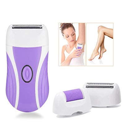 Epilator, Lady Shaver 3 In 1 Cordless USB Electric Epilator For Women And Men Multi-Functional Hair Removal Tool Nail Grinding Drill Facial Body Care (Purple)