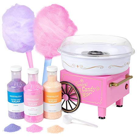 Nostalgia PCM305BUN Hard & Sugar-Free Hard Candy Cotton Candy Maker - Bonus Bundle