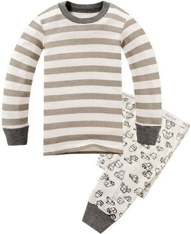Children Pajamas Striped Cotton Clothing For Boys Set Size 2T-7