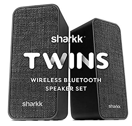 Speaker Set, Portable Bluetooth 4.2, Stereo Wireless 30ft  Transmission Range (Sharkk)