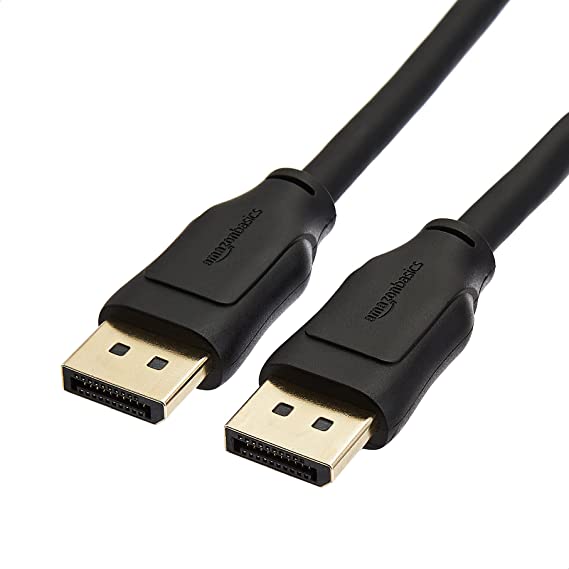 AmazonBasics 8K DisplayPort to DisplayPort 1.4 Cable with 4K@120Hz, 8K@60Hz Video Resolution and HDR Support - 10 Feet