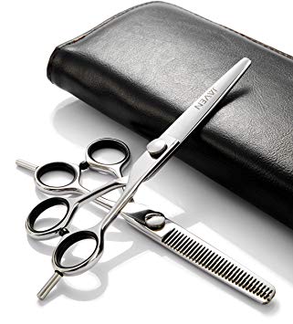 2018 Professional Hair Cutting Scissors Set,Japanese 6.5 Inch Hair Scissors Teflon Shears Hairdressing Scissors Barber Thinning Scissors Hairdresser Razor Edge Haircut Right hand use