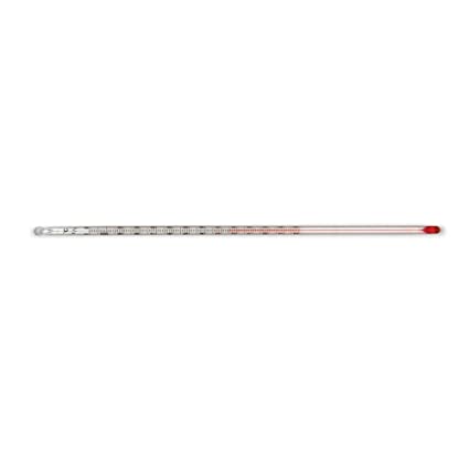 Red Spirit-Filled Partial Immersion 12" Thermometer (-20 to 110 C)