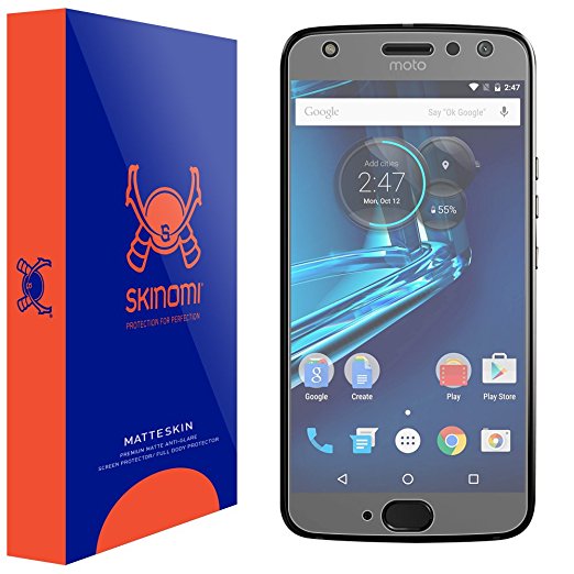 Moto X4 Screen Protector (4th Generation, 2017), Skinomi MatteSkin Full Coverage Screen Protector for Moto X4 Anti-Glare and Bubble-Free Shield