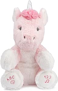 GUND Baby Alora The Unicorn Animated Plush, Singing Stuffed Animal Sensory Toy, Sings ABC Song and 123 Counting Song, Pink, 11”