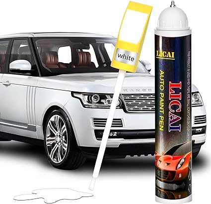 Touch Up Paint for Cars, White Car Paint Scratch Repair, Two-In-One Car Touch Up Paint Fill Paint Pen, Quick & Easy Solution to Repair Minor Automotive Scratches 0.4 fl oz