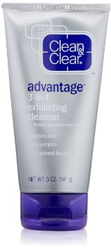 Clean & Clear ADVANTAGE 3-In-1 Exfoliating Cleanser, 5 Ounce