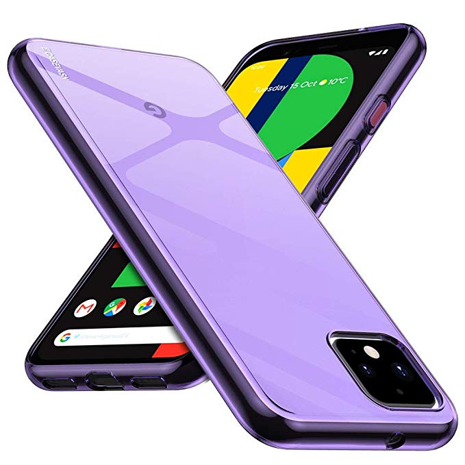 Google Pixel 4 Case, CASEVASN [Slim Thin] Anti-Scratches Flexible Soft TPU Gel Rubber Silicone Protective Case Cover for Google Pixel 4 (Purple)