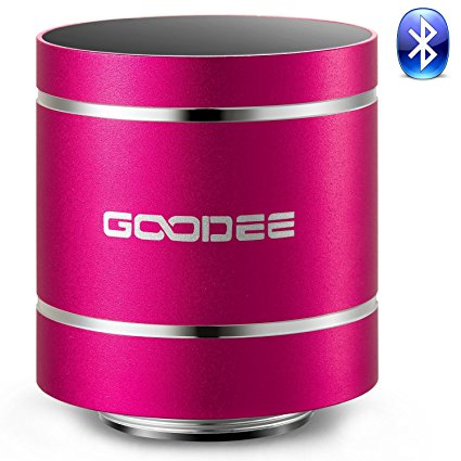 GooDee B1BT 360 Degree Omni-directional HiFi Portable Bluetooth Vibration Resonance Household Mini Wireless Bluetooth Speaker, Works for iphone, android phone, ipad, tablet, ipod, laptop(Pink)