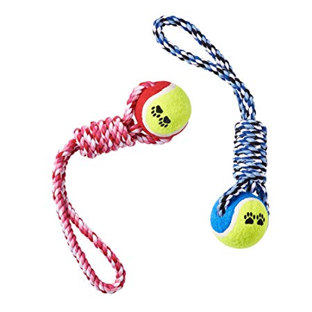 MEGA PET Dogs Rope Toys Dog Games Knot Ball Toys for Small & Medium Dogs Puppies Grinding Teeth Cleaning Toys