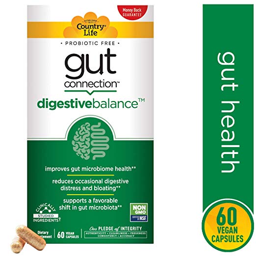 Gut Connection Digestive Balance with Epicor, 630 mg (Digestive Function, Immune Health & Balanced Gut Microbiota) Non-GMO, Gluten-Free Wellness Formula – 60 Vegetarian Capsules