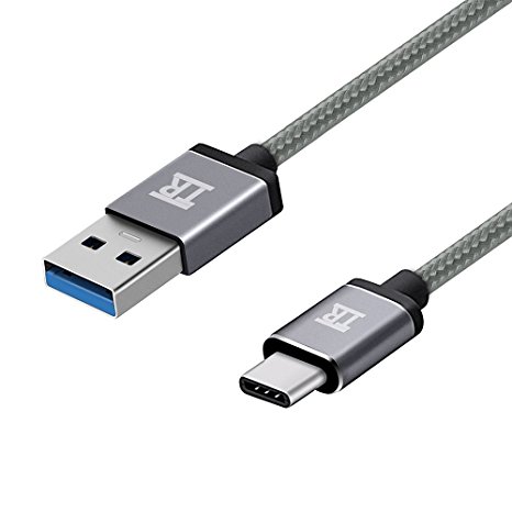 USB Type C Cable,TechRise 1M USB-C to USB 3.0 A High-Speed Charging & Data Transfer Cable For Apple New Macbook 12 Inch, Nokia N1, Chromebook Pixel 2015 and Other Type-C Supported Devices - Nylon Braided with Aluminum Plug