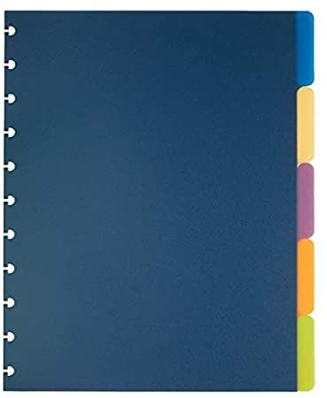 TUL Custom Note-Taking System Discbound Tab Dividers, 8 1/2" x 11", Letter Size, Assorted Colors