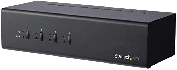 StarTech.com 4-Port Dual Monitor Dual-Link DVI KVM Switch - 4K 60Hz - TAA Compliant KVM Switch (SV431DL2DU3A)