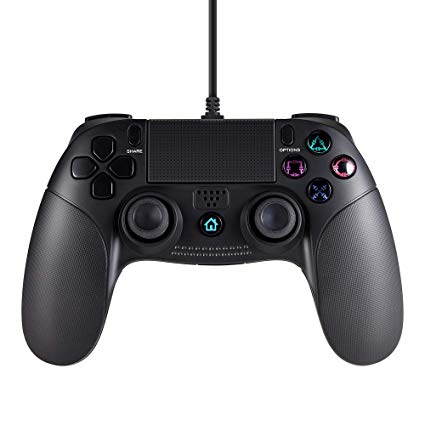 Pekyok Wired Controller For PS4, SW03 Gamepad Controller Dual Vibration Shock Joystick For PlayStation 4 With 2.2m Cable(Third-Party Product)