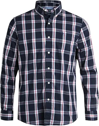 Chaps Men's Button Down Shirt - Long Sleeve Collared Shirt for Men: Wrinkle-Resistant, Sustainable (S-2XL)