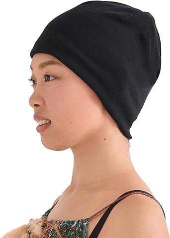 CHARM 100% Organic Cotton Beanie for Men & Women Chemo Hat Soft Snug Fit