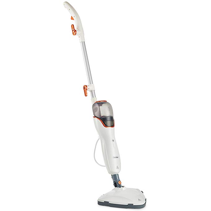 VonHaus 1200W Steam Cleaner Steamer Mops for Hardwood, Carpet and Tile Flooring with 30 Second Heat Up Time, 180° Swivel Head, 2X Mops Pads and Carpet Glider