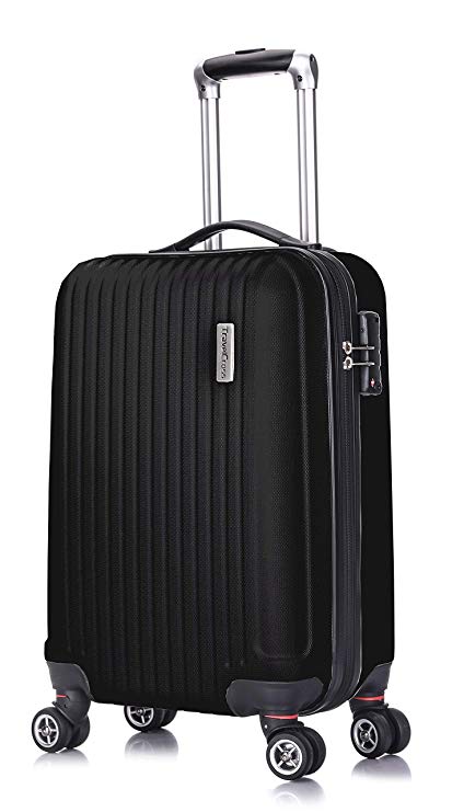 TravelCross Berkeley Classic 21'' Carry On Lightweight Hardshell Spinner Luggage - Black