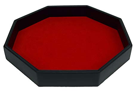 RNK Gaming 11.5 Inch Dice Tray PU Leather and Red Velvet