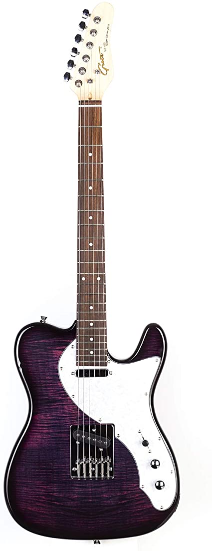Grote Solid Body Electric Guitar Chrome Hardware (Purple)