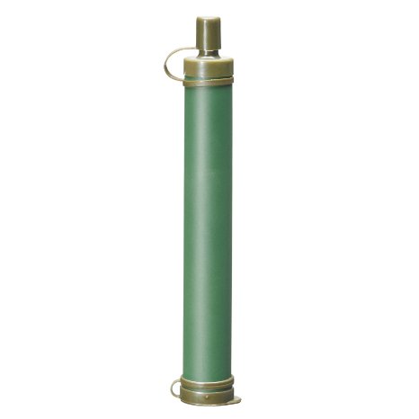 Pinty Army Green 99.9999% Purification Water Filter Life Emergency Straw Camping