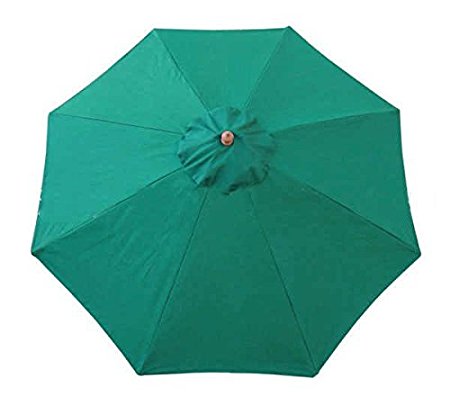 Tokept Replacement Umbrella Canopy for 9ft 8 Ribs Green (Canopy Only)