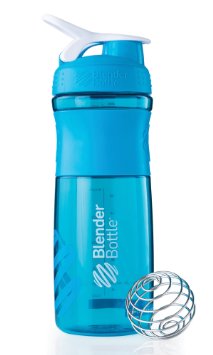 BlenderBottle SportMixer 28 Ounce, Aqua/White