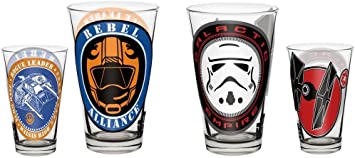 Star Wars Rebel Alliance and Galactic Empire 10 oz Juice Glasses Set Bundle: 2 items