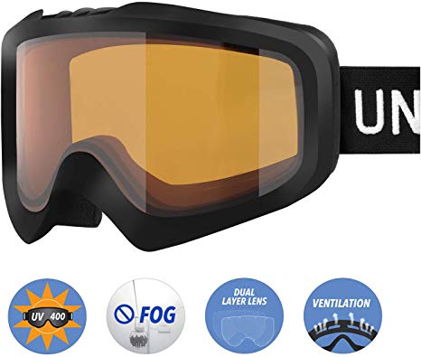 Unigear Skido X1 Ski Goggles, Snowboard Snow Goggles for Men, Women & Youth – Anti-Fog & 100% UV Protection