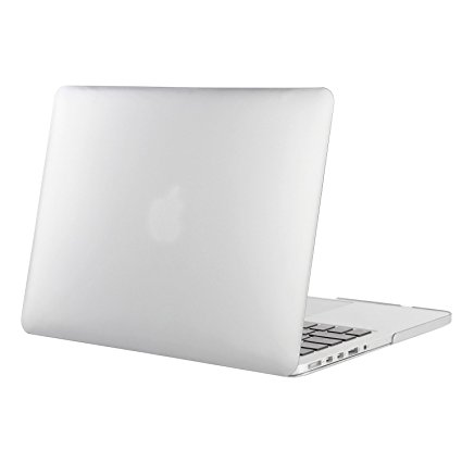 Mosiso Plastic Hard Case Cover Only for MacBook Pro 13 Inch with Retina Display No CD-Rom (A1502/A1425, Version 2015/2014/2013/end 2012), Silver