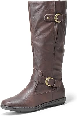 DREAM PAIRS Women's Wide Calf Knee High Boots, Fashion Faux Fur-Lined Winter Boots