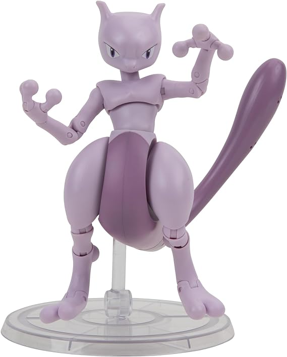 Pokémon PKW2417 Super-Articulated 6-inch Mewtwo-Authentic Details Series, Select Figure-Mewtu