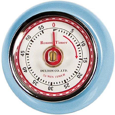 Fox Run Blue Retro Kitchen Timer with Magnet