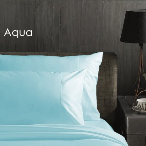 Deep Pocket bed sheets - iEnjoy Bedding 1500 Series Brushed Microfiber 4 Piece Bed Sheet Set - King, Aqua