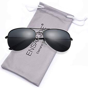 ENSARJOE Polarized UV400 Classic Aviator Sunglasses For Men And Women