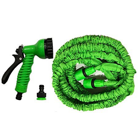 100feet,Garden Hose,Flexible Expanding Compact & Collapsible, Perfect for Outdoors or Your Yard,Powerful 8 Pattern Spray Nozzle & Convenient Garden Hose Hanger,use for Cleaning, Lawn And All Watering