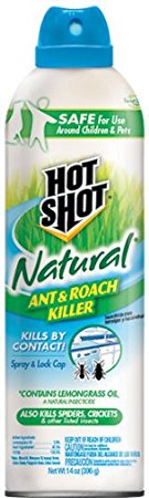 Hot Shot 95843 Natural Ant & Roach Killer Aerosol, 14-Ounce