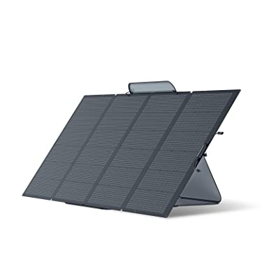 EF ECOFLOW 400W Portable Solar Panel, Foldable & Durable, Complete with an Adjustable Kickstand Case, Waterproof IP68 for Outdoor Adventures