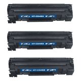 Cool Toner Compatible Toner Cartridges Replacement for HP CB436A 3xBlack 3-Pack