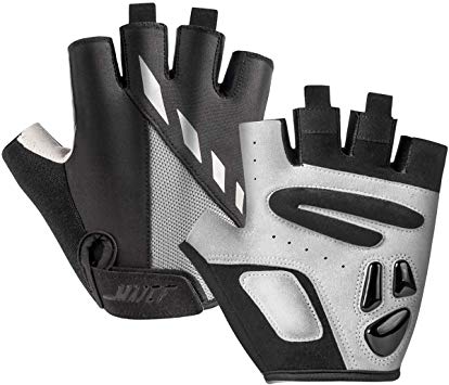 MAJCF Cycling Gloves, Mountain Bike Gloves Half Finger Gel Pad Shock-Absorbing Anti-Slip Sports Accessories for Men/Women