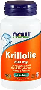 Now - Now Nahrungsergänzungsmittel mit Krillöl 500mg Kapsel - 60 Kapseln