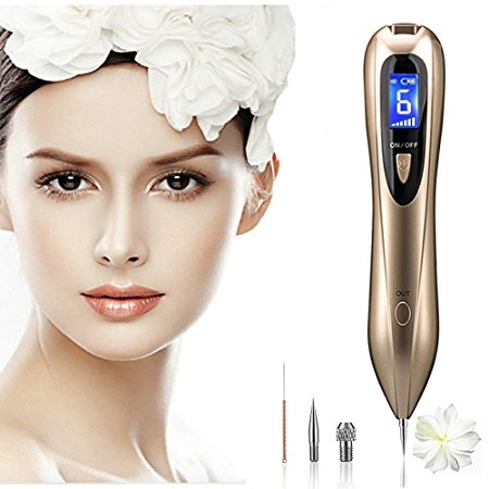 Mole Removal Pen, USB Charging Laser Spot Removal Pen, Dark Spot Nevus Tattoo Dot Mole Remover Eraser Beauty Skin Machine with LCD Display Skin Tag Machine Professional Portable Beauty Pen