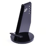 Lightning Power - Piano Black Acrylic Over-Ear Headphone Headset Stand With Charge Dock Station for Apple iPhone 5  5S 6 plus 6S Black Color Base