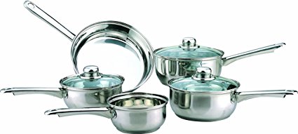 Sabichi 5-Piece Stainless Steel Essential Tapered Pan Set