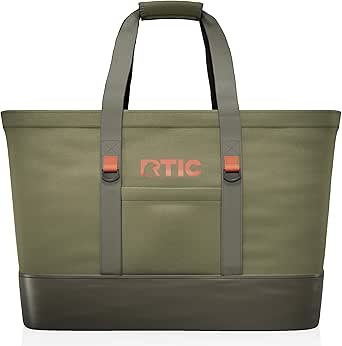 RTIC Everyday Insulated Tote Bag, Large Reusable Thermal Cooler with Zippered Top for Beach, Grocery, Shopping, 35 L Capacity