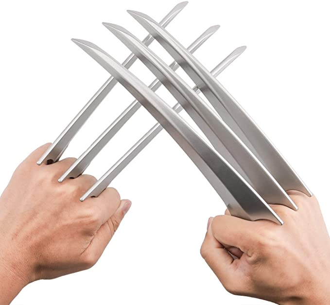Wolverine Claws Cosplay Costume Props for Halloween Plastic, Pair